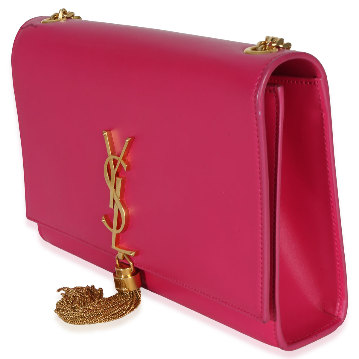 Saint Laurent Pink Smooth Calfskin Medium Kate Tassel Chain Handbag sv
