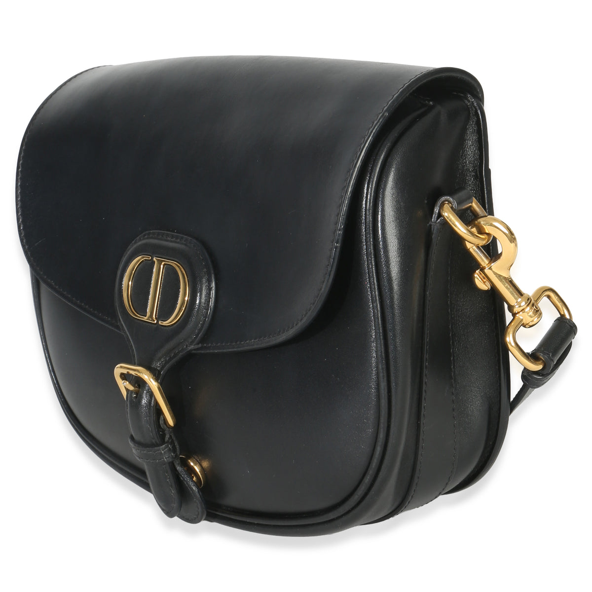 Christian Dior Black Box Calfskin Medium Bobby Flap Bag Handbag sv