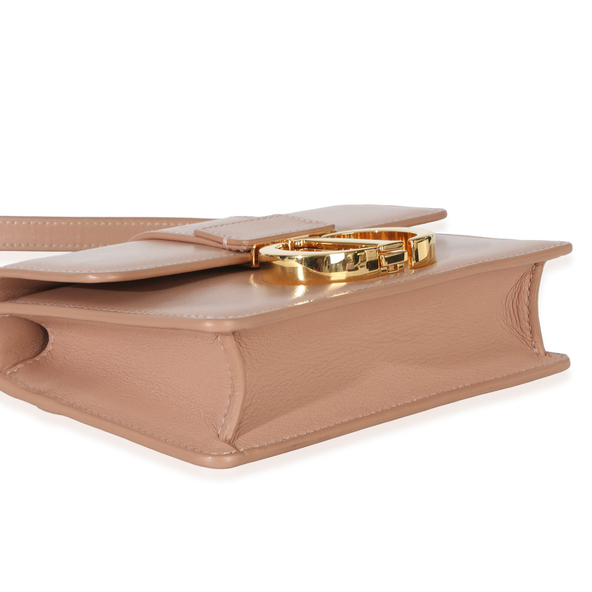 Christian Dior Light Pink Smooth Calfskin Micro 30 Montaigne Flap Bag Handbag clasp