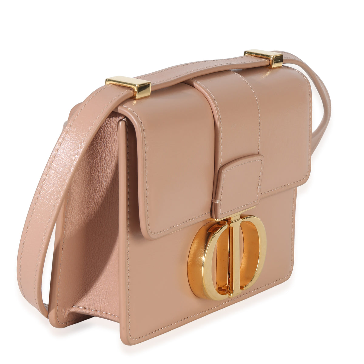 Christian Dior Light Pink Smooth Calfskin Micro 30 Montaigne Flap Bag Handbag pv