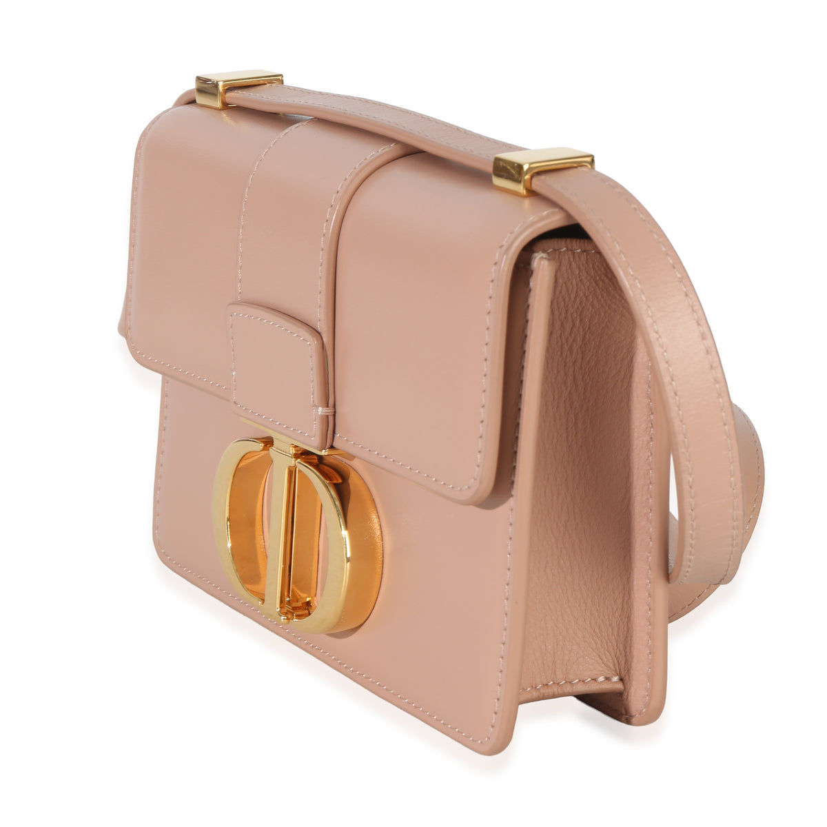 Christian Dior Light Pink Smooth Calfskin Micro 30 Montaigne Flap Bag Handbag sv
