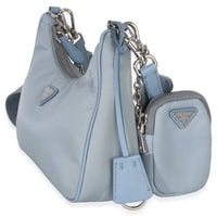 Prada Blue Nylon Saffiano Leather Re Edition 2005 Handbag sv