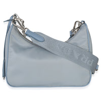 Prada Blue Nylon Saffiano Leather Re Edition 2005 Handbag bv