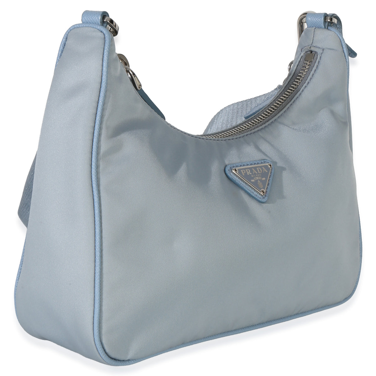 Prada Blue Nylon Saffiano Leather Re Edition 2005 Handbag pv