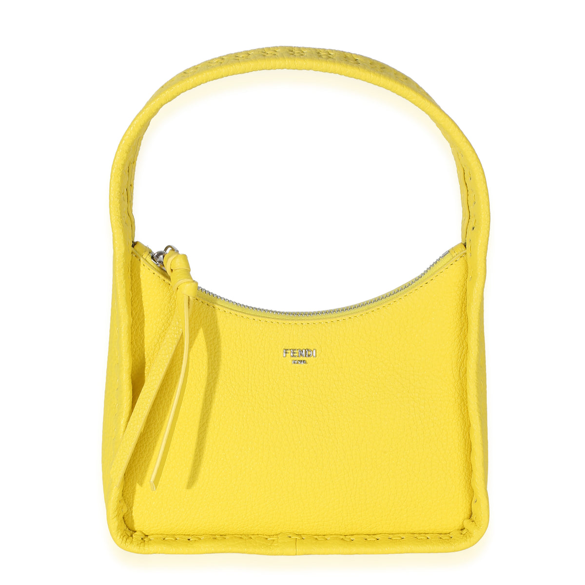 Fendi Yellow Cuoio Roma Selleria sense Mini Hobo Handbag fv