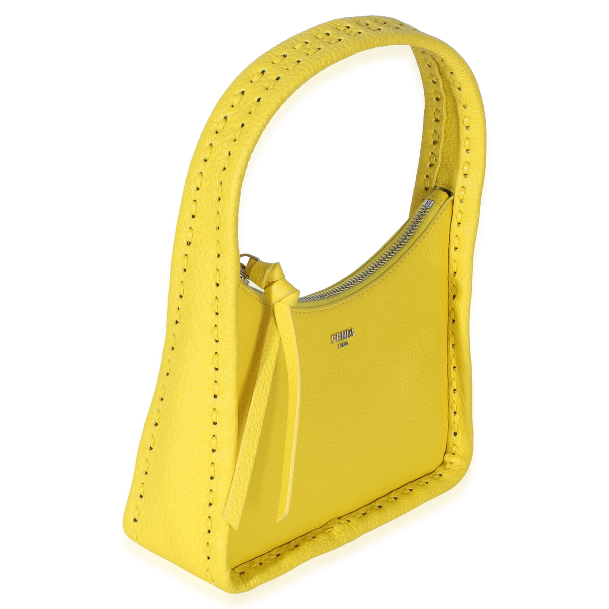 Fendi Yellow Cuoio Roma Selleria sense Mini Hobo Handbag pv