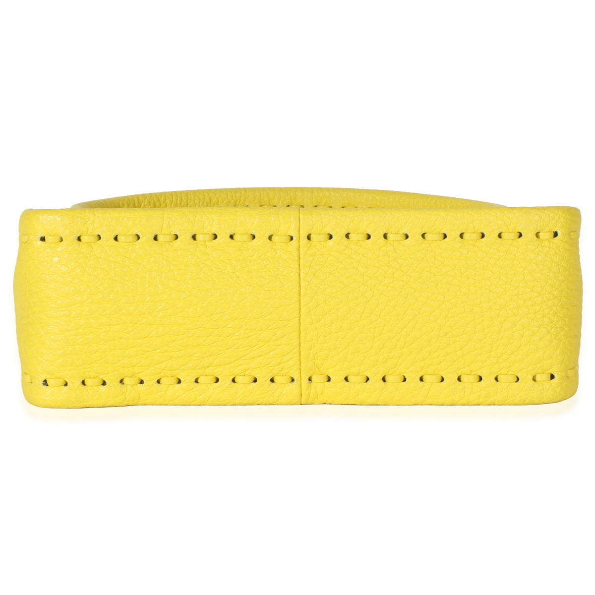 Fendi Yellow Cuoio Roma Selleria sense Mini Hobo Handbag stamp