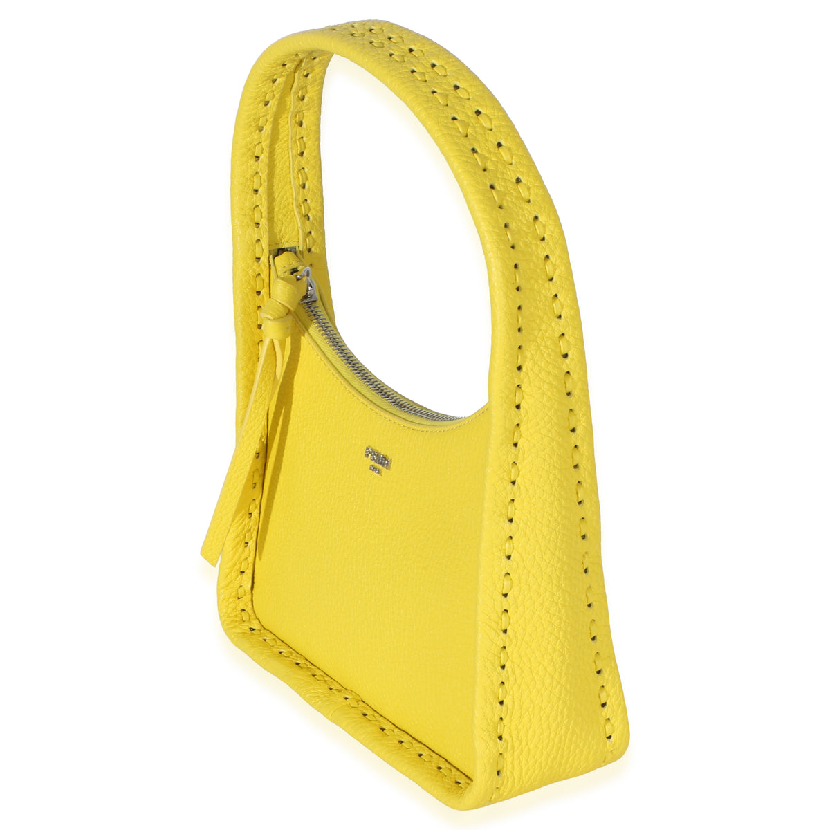 Fendi Yellow Cuoio Roma Selleria sense Mini Hobo Handbag sv