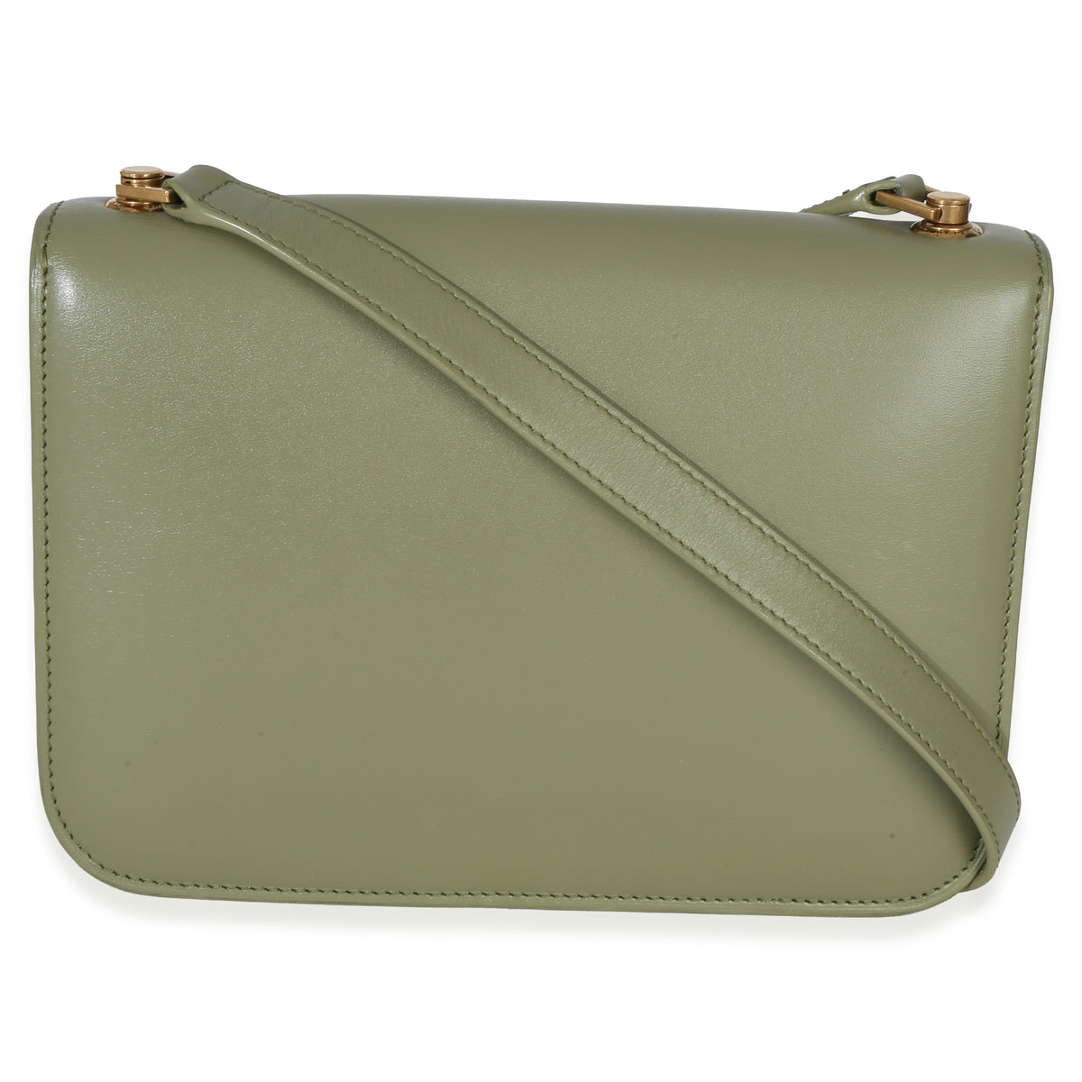 Saint Laurent Light Green Smooth Calfskin Le Carre Satchel Handbag bv