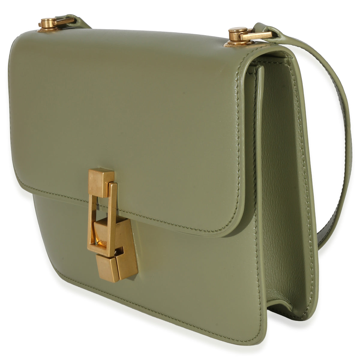 Saint Laurent Light Green Smooth Calfskin Le Carre Satchel Handbag sv