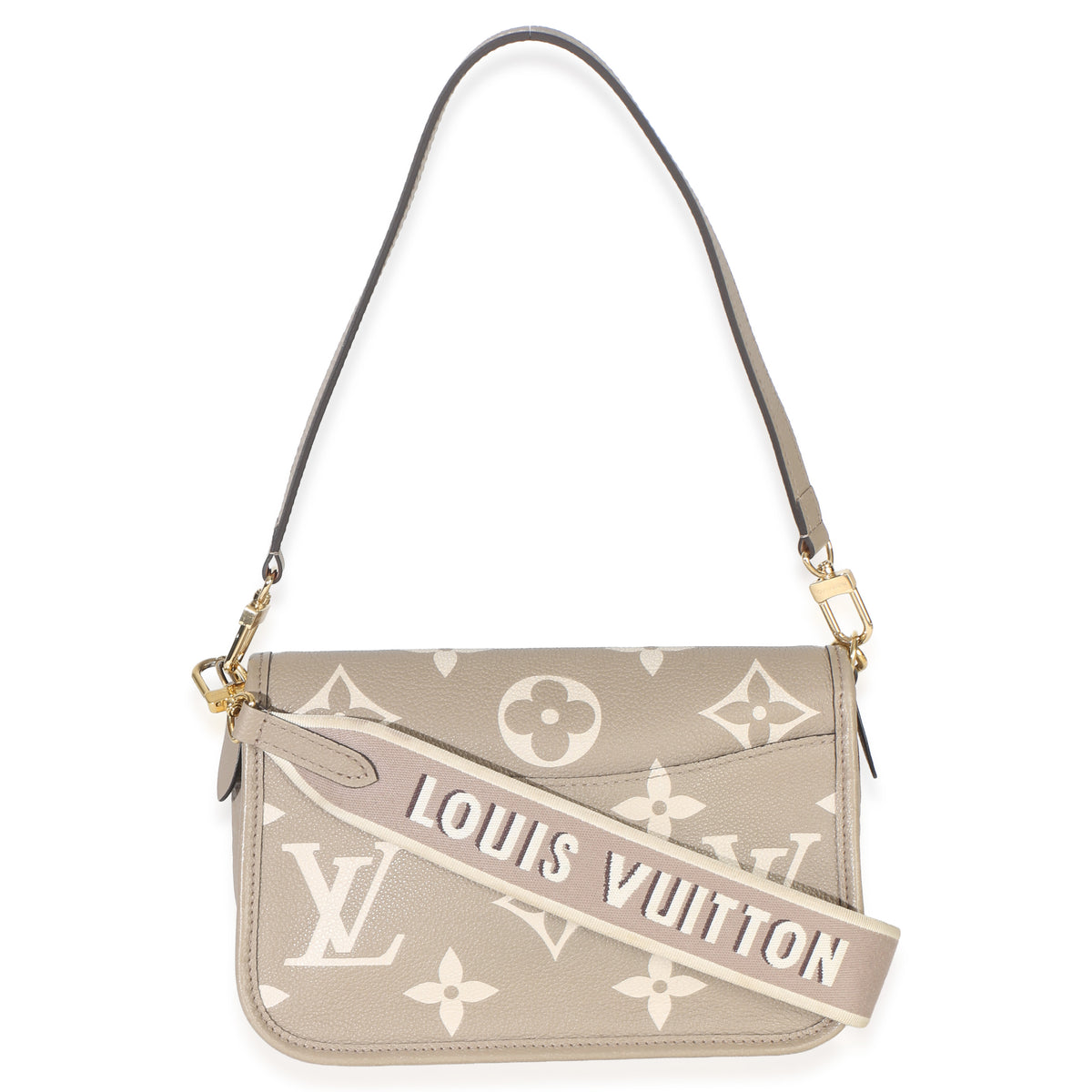 Louis Vuitton Tourterelle Creme Giant Monogram Empreinte Diane Handbag bv