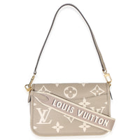 Louis Vuitton Tourterelle Creme Giant Monogram Empreinte Diane Handbag bv