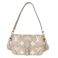 Louis Vuitton Tourterelle Creme Giant Monogram Empreinte Diane Handbag fv
