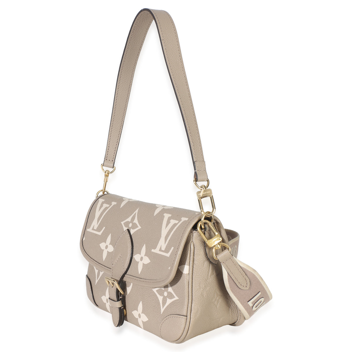 Louis Vuitton Tourterelle Creme Giant Monogram Empreinte Diane Handbag sv