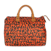 Louis Vuitton x Stephen Sprouse Orange Graffiti Monogram Canvas Speedy 30 Handbag fv