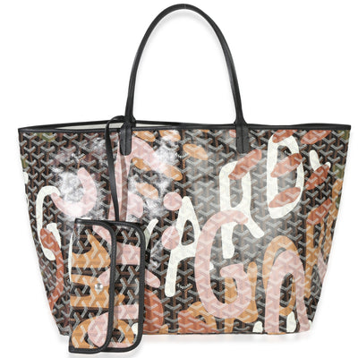 Goyard Black Multicolor ine Canvas Lettres Camouflage Saint Louis GM Handbag id