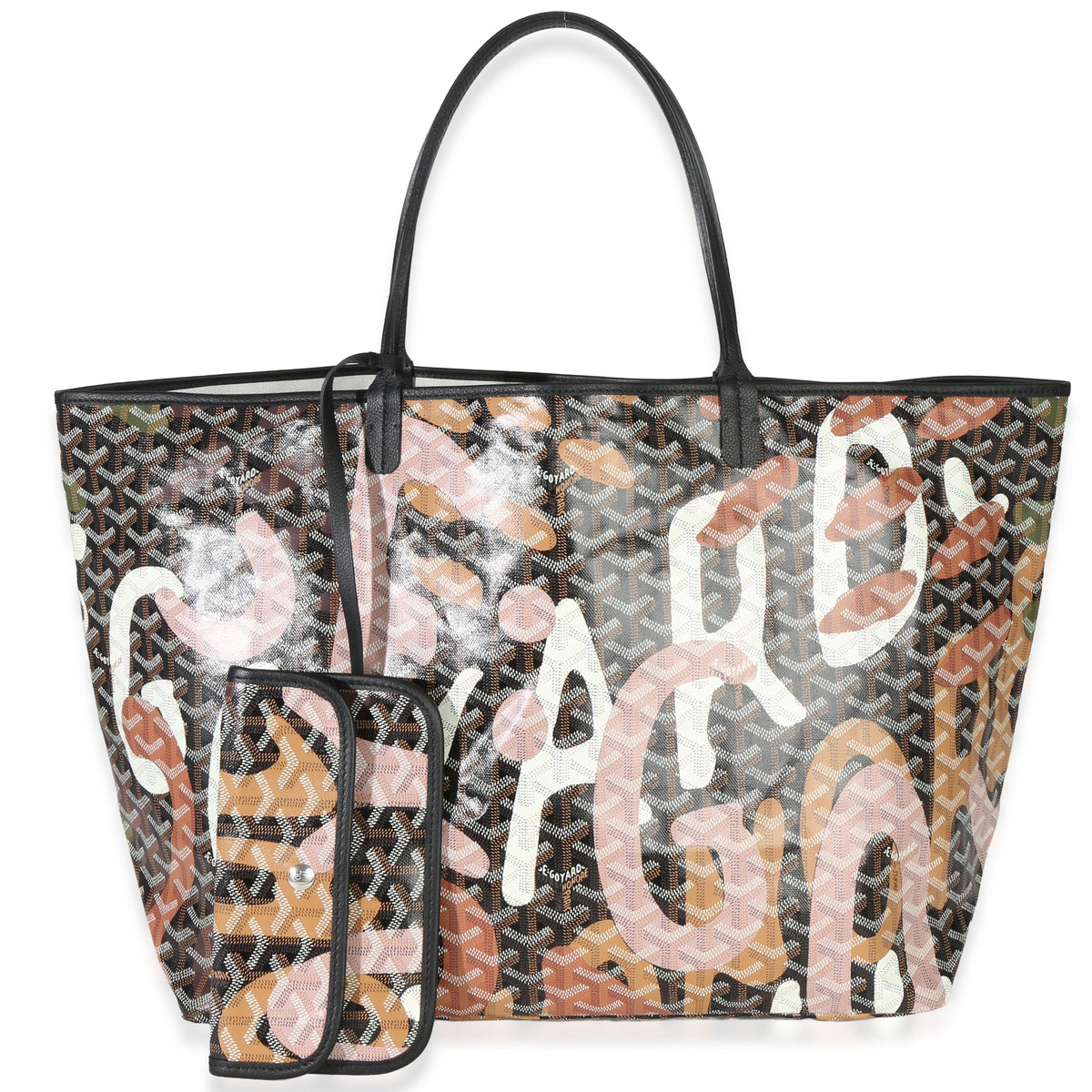 Goyard Black Multicolor ine Canvas Lettres Camouflage Saint Louis GM Handbag id