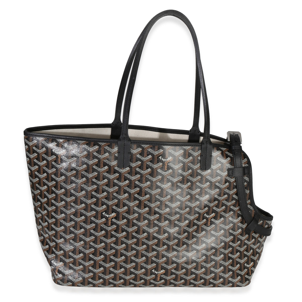 Goyard Black ine Canvas Chien Gris Pet Carrier Tote Handbag bv