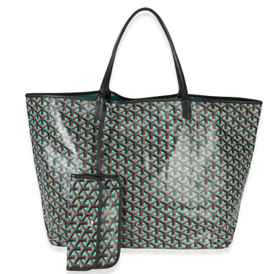Goyard Turquoise Black Opaline ine Canvas Claire Voie Saint Louis GM Handbag id