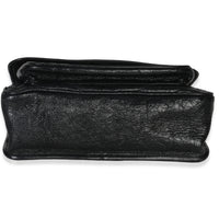 Saint Laurent Black Crinkled Calfskin Matelasse Medium Niki Chain Satchel Handbag stamp