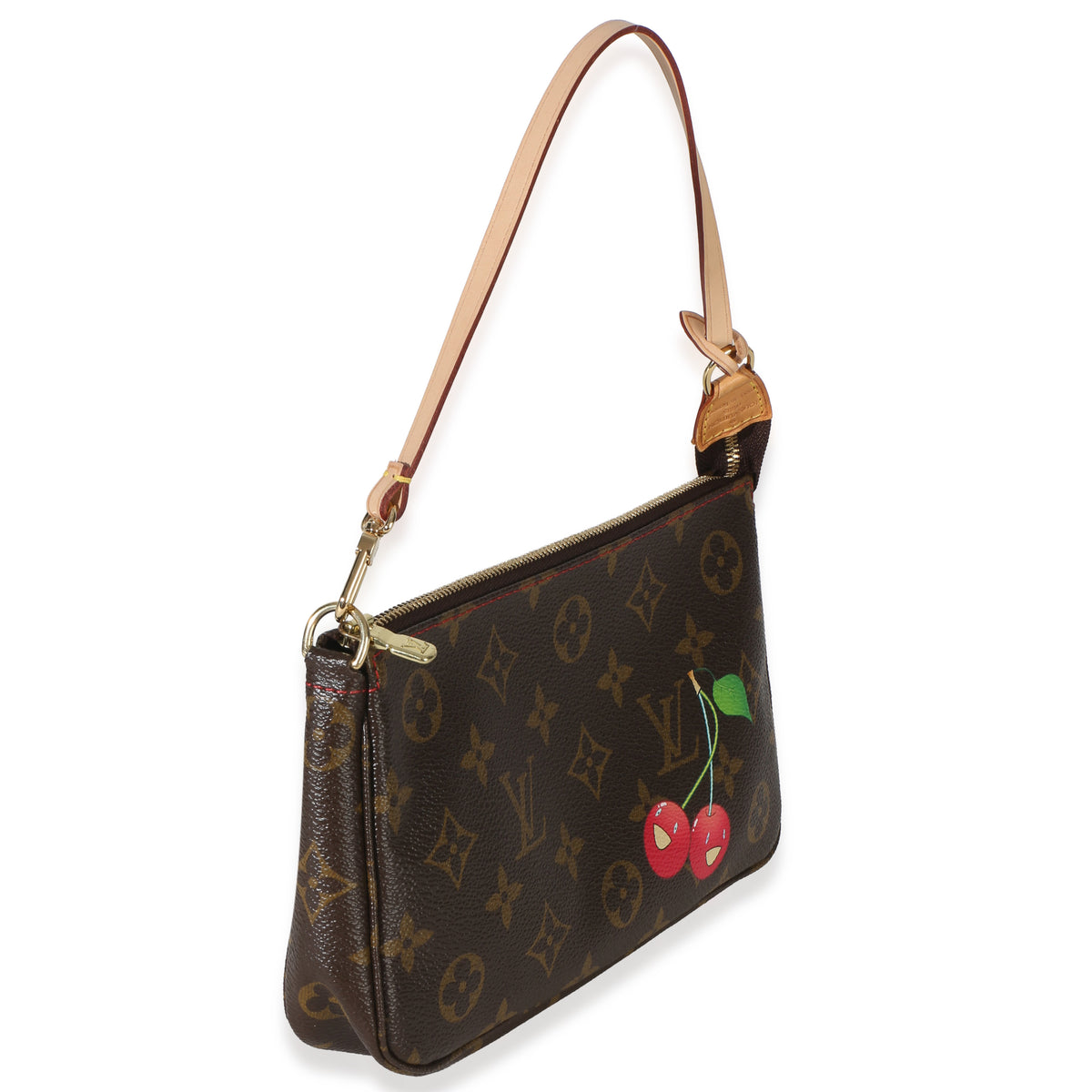 Louis Vuitton Monogram Canvas Cerises Pochette Accessories Handbag pv