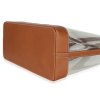 Saint Laurent Brown Calfskin Vinyl Cabas Tote Handbag box