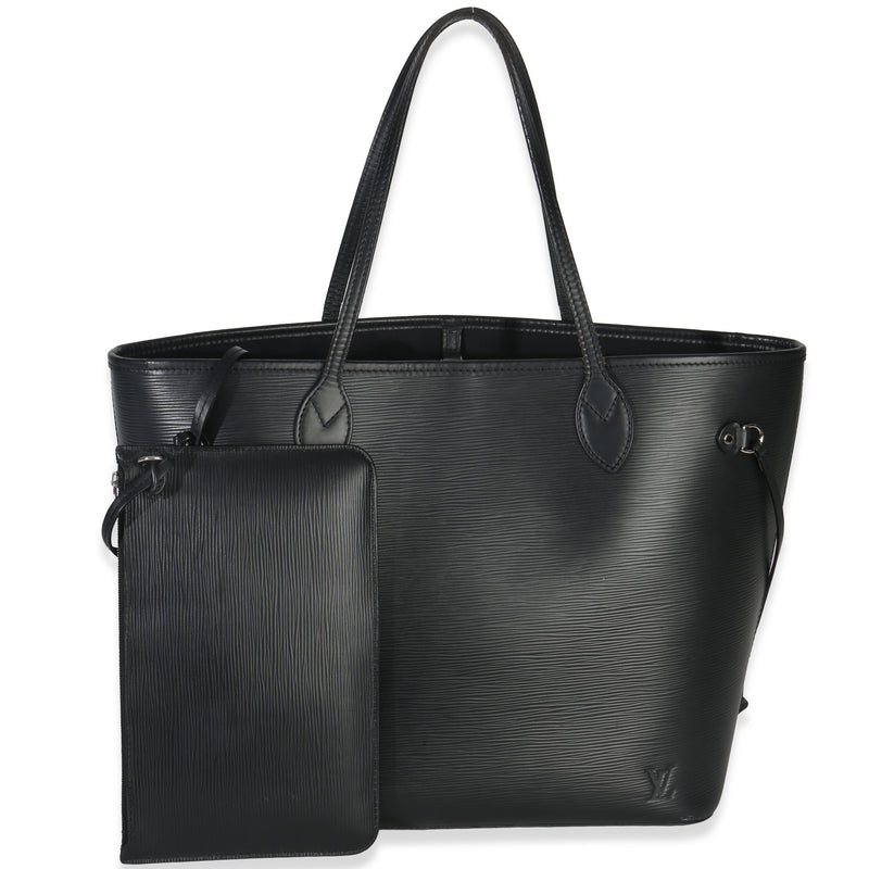 Louis Vuitton Black Epi Neverfull MM Handbag fv