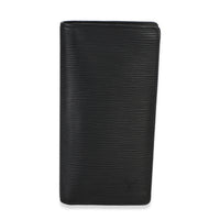 Louis Vuitton Black Epi Leather Brazza Wallet Wallet fv