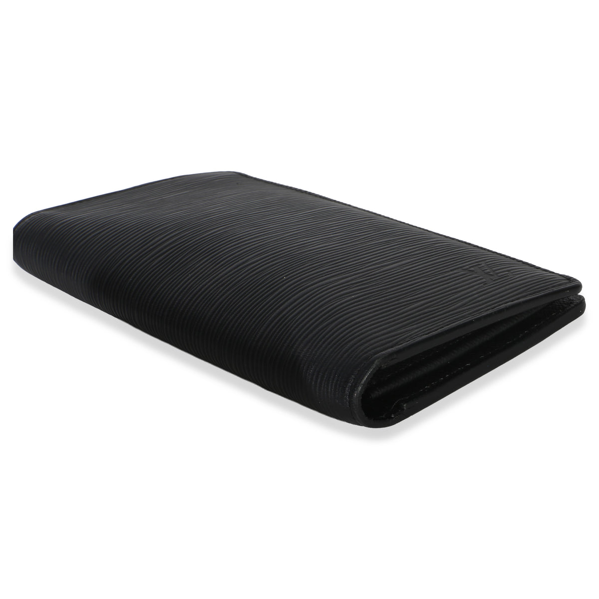 Louis Vuitton Black Epi Leather Brazza Wallet Wallet stamp