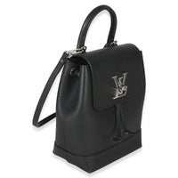 Louis Vuitton Black Calfskin Lockme Mini Backpack Handbag pv