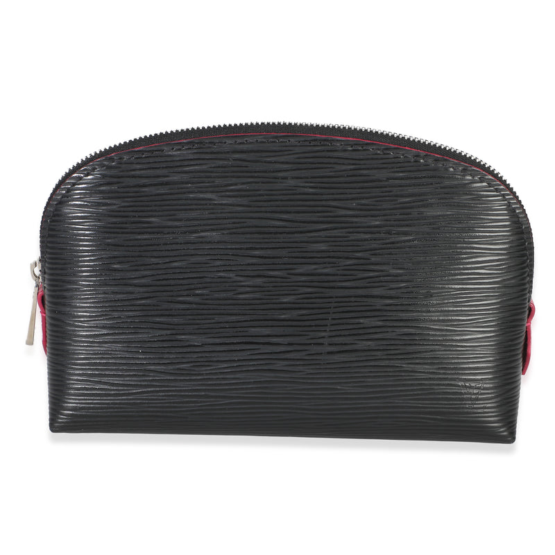 Louis Vuitton Black Epi Leather Cosmetic Pouch Handbag id