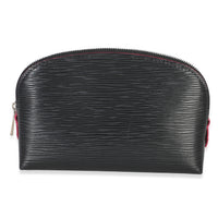 Louis Vuitton Black Epi Leather Cosmetic Pouch Handbag id