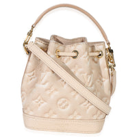 Louis Vuitton Beige Clair Monogram Empreinte Stardust Nano Noe Handbag box