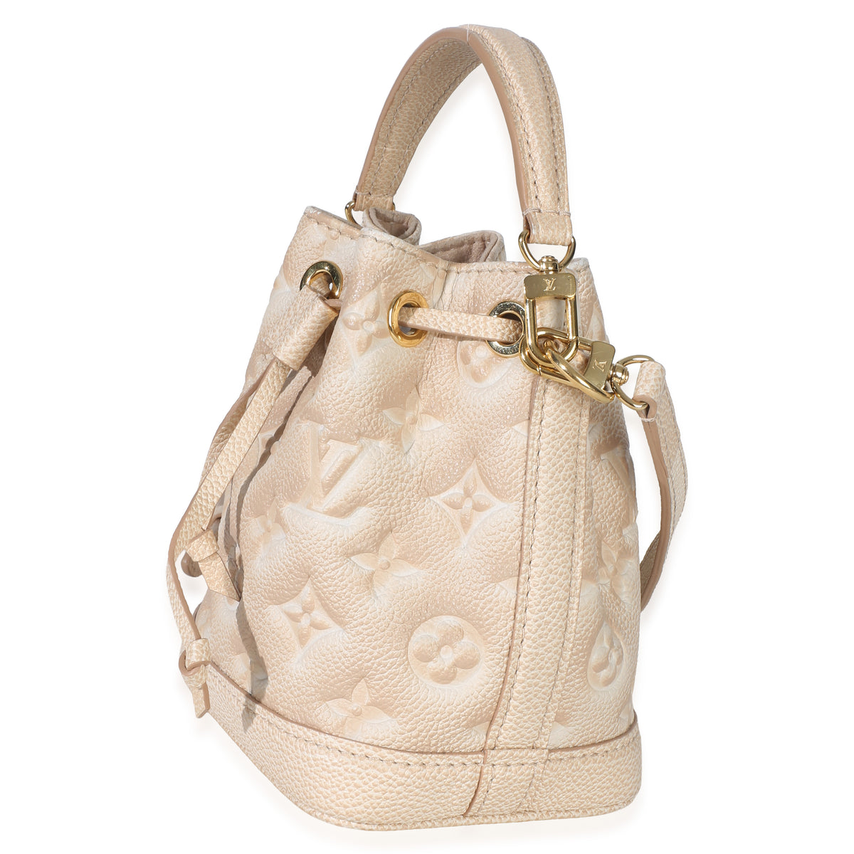 Louis Vuitton Beige Clair Monogram Empreinte Stardust Nano Noe Handbag bv