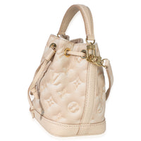 Louis Vuitton Beige Clair Monogram Empreinte Stardust Nano Noe Handbag bv