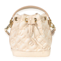 Louis Vuitton Beige Clair Monogram Empreinte Stardust Nano Noe Handbag fv