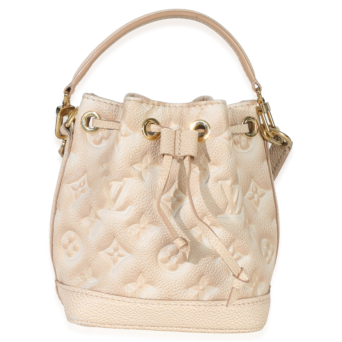 Louis Vuitton Beige Clair Monogram Empreinte Stardust Nano Noe Handbag pv