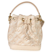Louis Vuitton Beige Clair Monogram Empreinte Stardust Nano Noe Handbag pv
