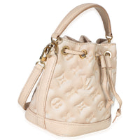 Louis Vuitton Beige Clair Monogram Empreinte Stardust Nano Noe Handbag stamp