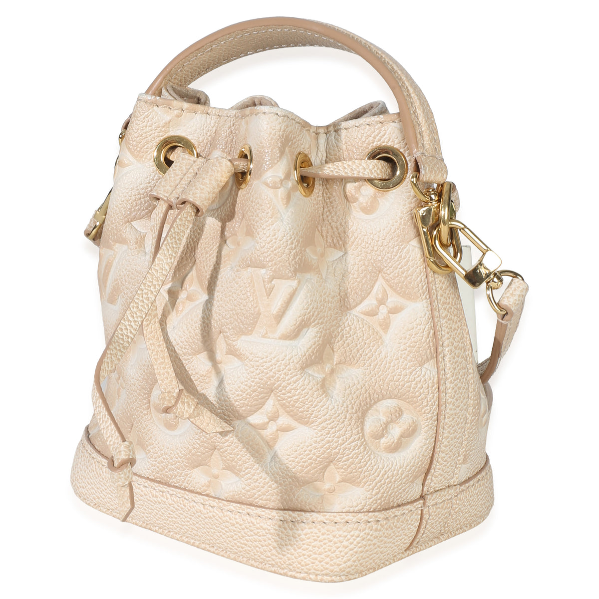 Louis Vuitton Beige Clair Monogram Empreinte Stardust Nano Noe Handbag sv