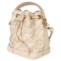 Louis Vuitton Beige Clair Monogram Empreinte Stardust Nano Noe Handbag sv
