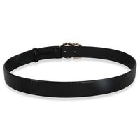 Chanel Black Crumpled Calfskin Pearl CC Buckle Belt 85/34 3