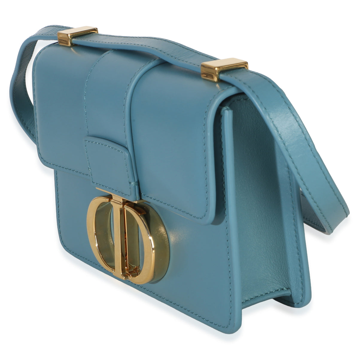 Christian Dior Blue Calfskin 30 Montaigne Micro Bag Handbag sv