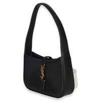 Saint Laurent Black Smooth Calfskin Mini Le 5 A 7 Hobo Handbag sv