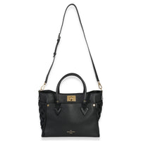 Louis Vuitton Black Calfskin Monogram Tufting On My Side MM Handbag av