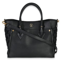 Louis Vuitton Black Calfskin Monogram Tufting On My Side MM Handbag bv