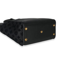 Louis Vuitton Black Calfskin Monogram Tufting On My Side MM Handbag clasp