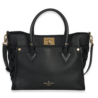 Louis Vuitton Black Calfskin Monogram Tufting On My Side MM Handbag fv
