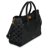 Louis Vuitton Black Calfskin Monogram Tufting On My Side MM Handbag pv