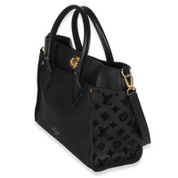 Louis Vuitton Black Calfskin Monogram Tufting On My Side MM Handbag sv